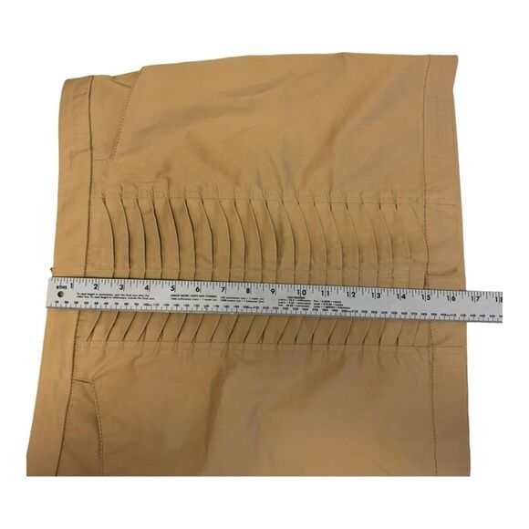 Willi Smith Tan Brown Mini Skirt Pleated Detail Size 10 - Picture 7 of 8